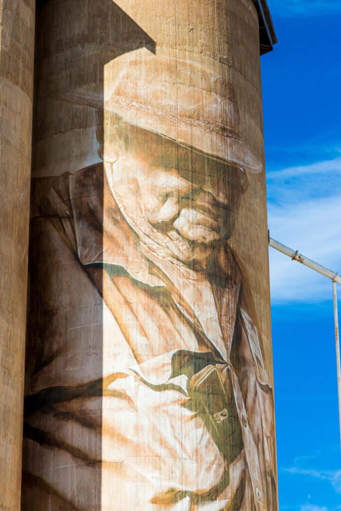 The painted silos at Brim