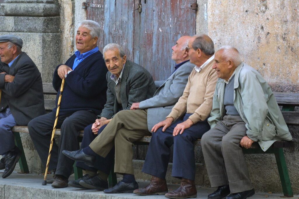The old men sit as they do each day in the Serra San Bruno town square. Today the talk is about the coming olive harvest, but the discussion is mostly about the past.