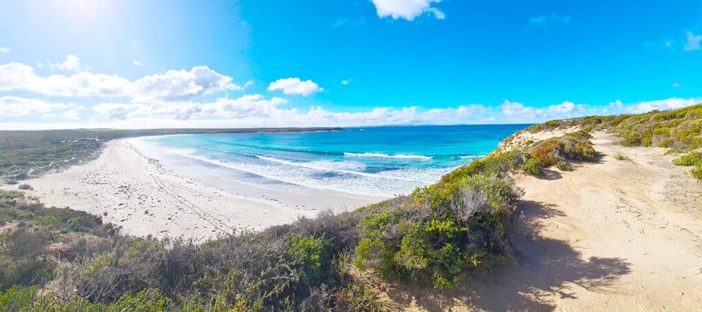 One of the beaches along the coast of the southern tip of the Eyre Peninsula