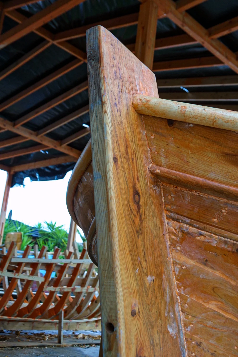 Boat building on Lesbos, Greece